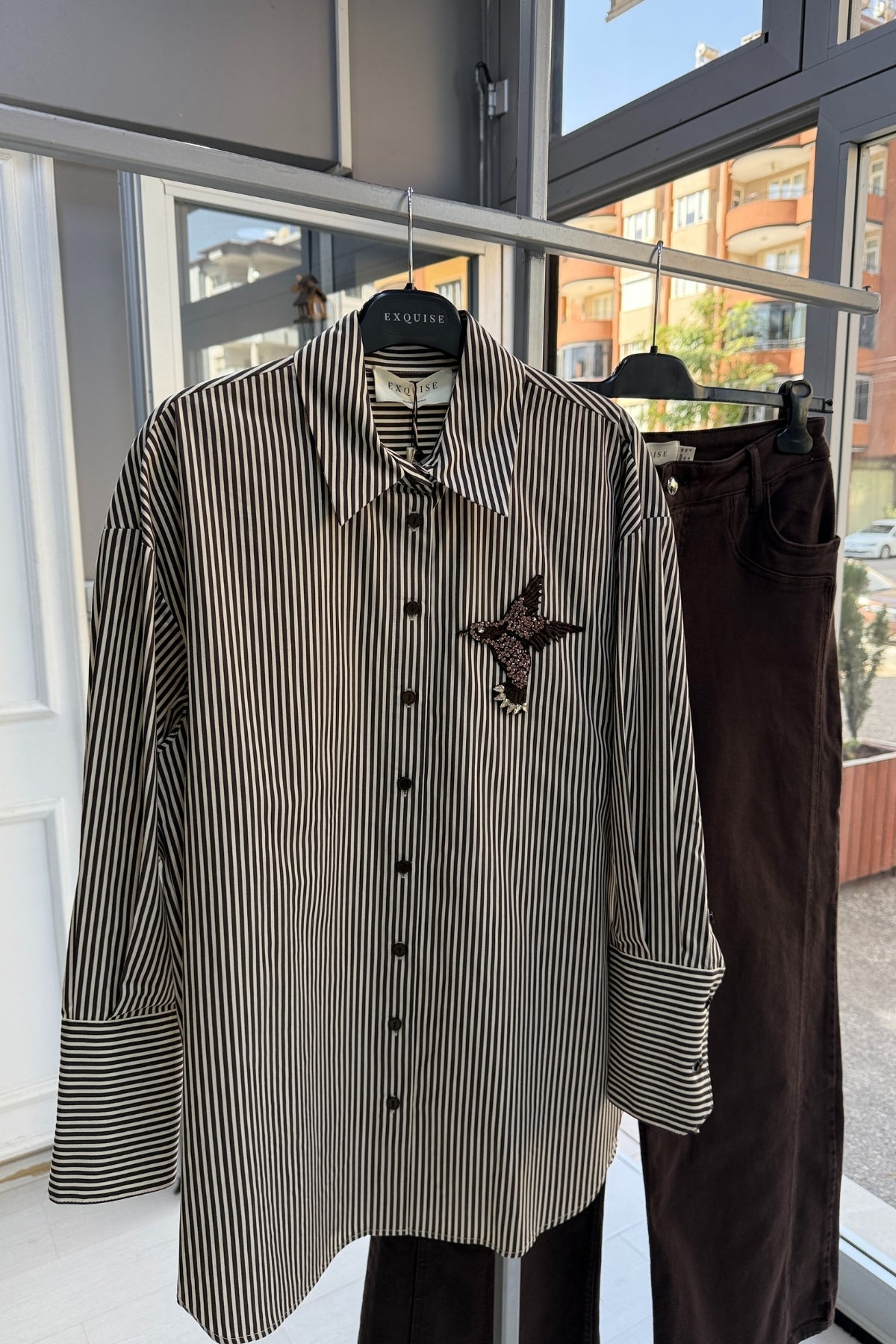 Exquise Kahve Bej Kailyn Gömlek