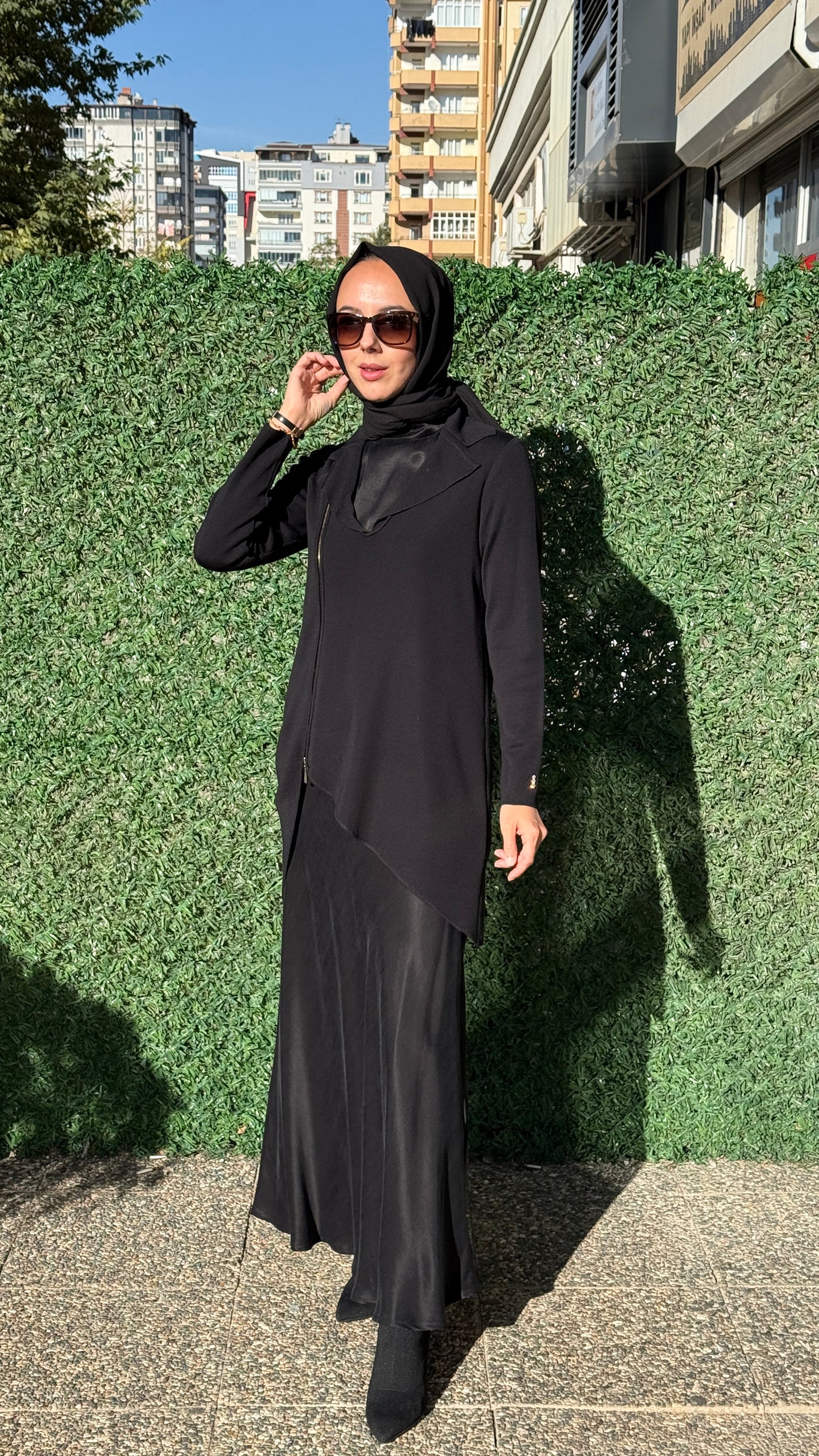 Miss Dalida Siyah Uzun Cupra Etek