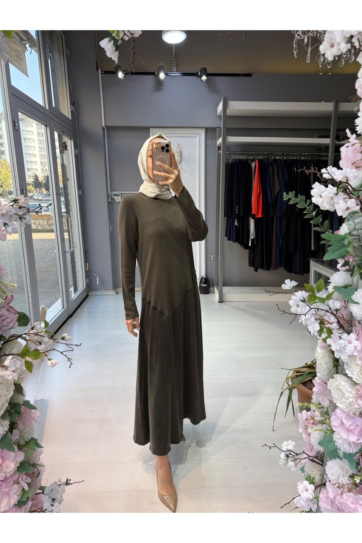 Miss Dalida Asimetrik Kesim Triko Cupro Elbise