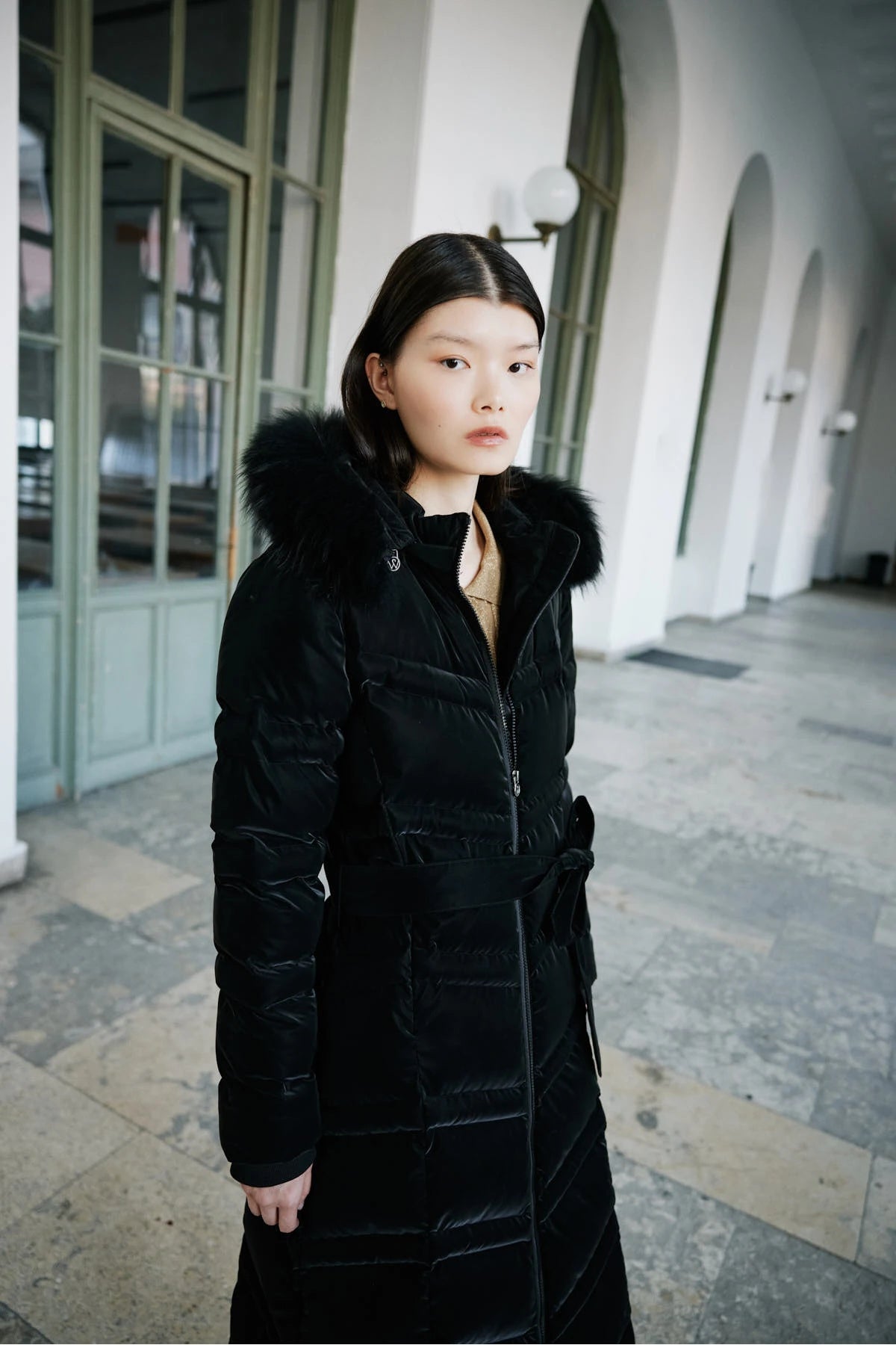 Womania-Mont-Roma Naturel Kürklü Puffer Mont