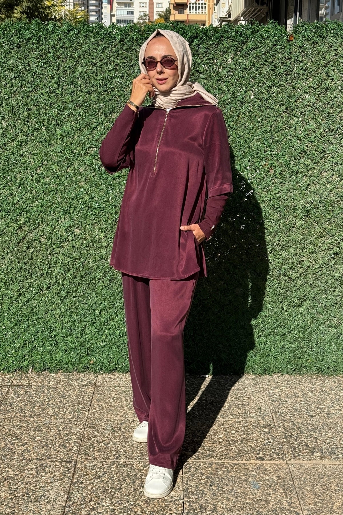 Miss Dalida Yakası Ve Kolları Triko Cupro Tunik