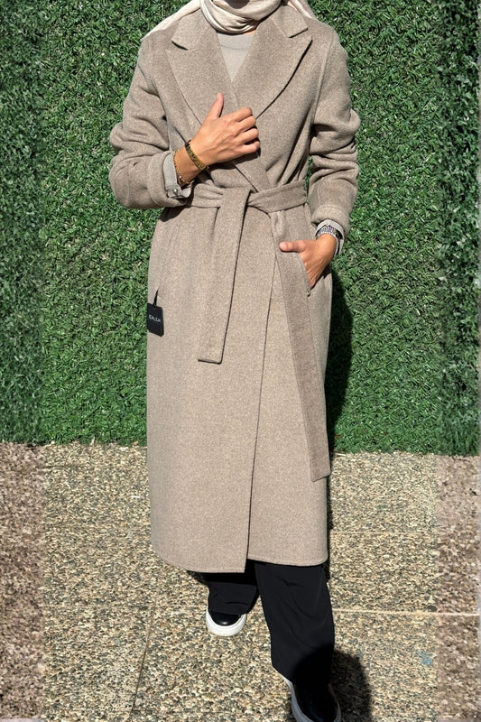 Miss Dalida Alpaka Kumaş Bej Kaban