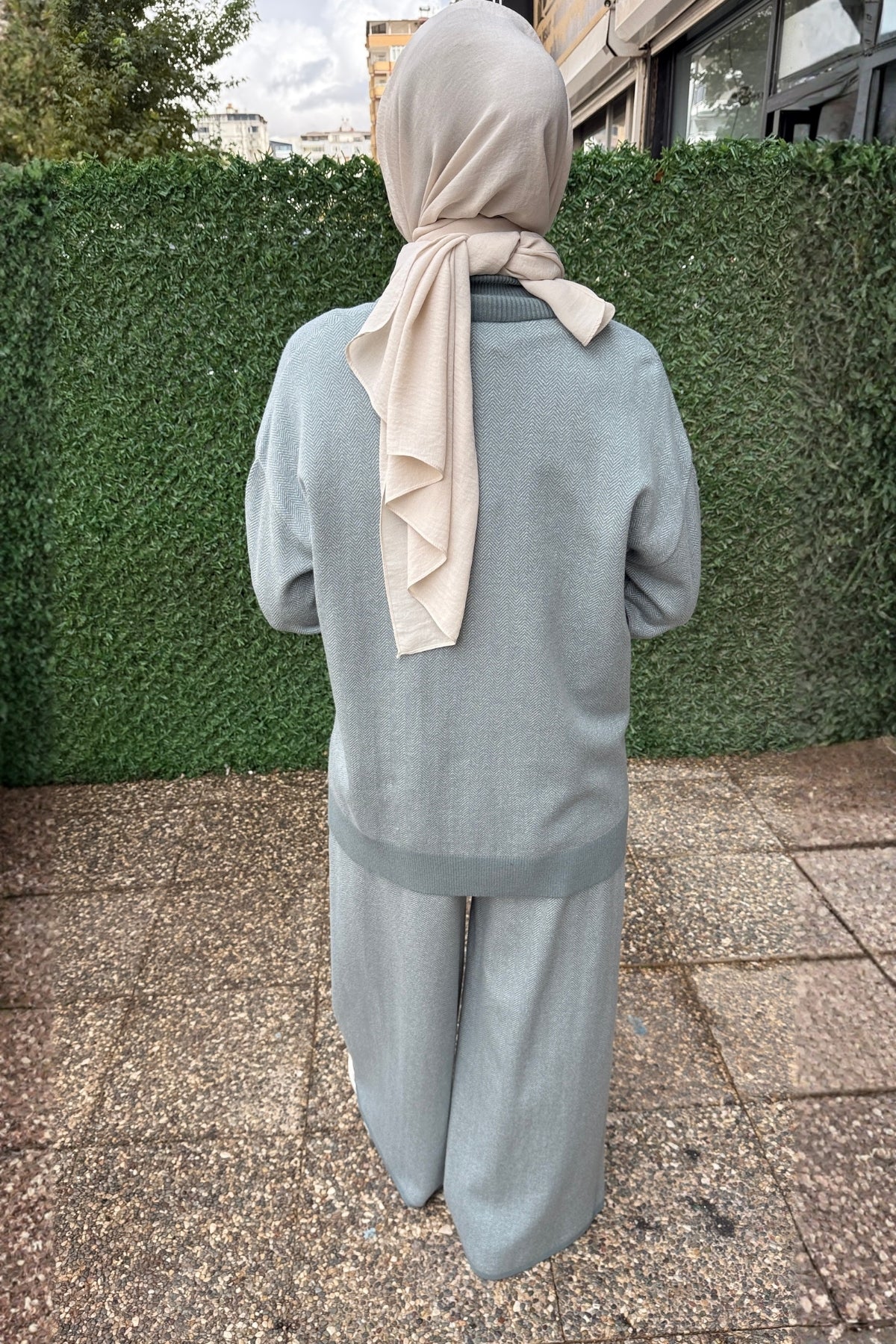 Miss Dalida Dik Yaka Fermuarlı Cepli Triko Ceket