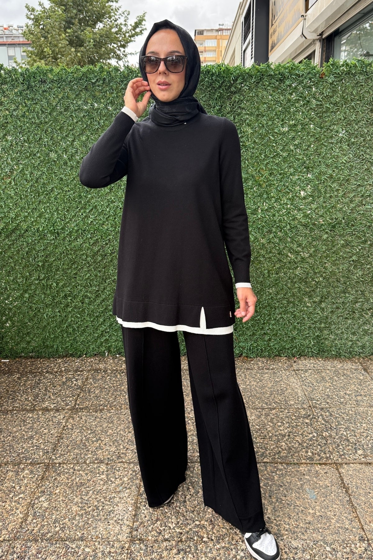 Miss Dalida Önü Dikişli Bol Paça  Pantolon