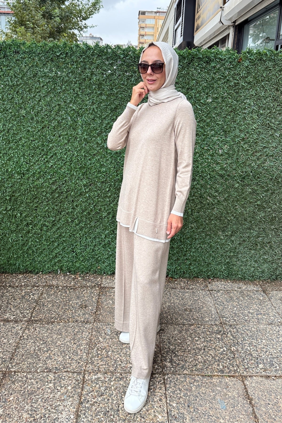 Miss Dalida Önü Dikişli Bol Paça  Pantolon