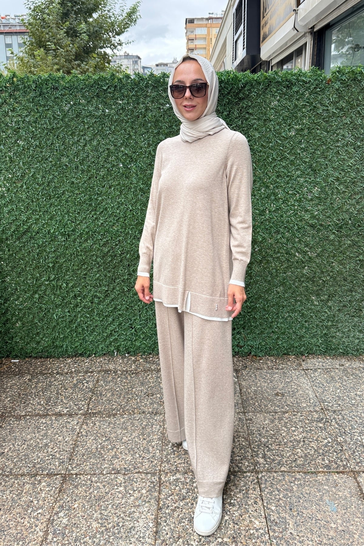 Miss Dalida Önü Dikişli Bol Paça  Pantolon