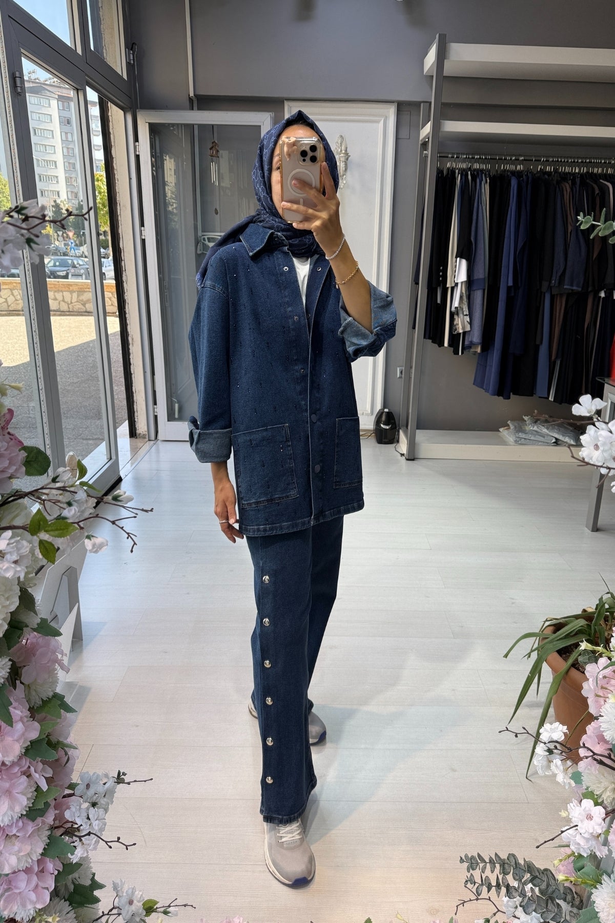 Exquise Cepli Uzun Kollu Düğmeli Regular İndigo Denim Ceket