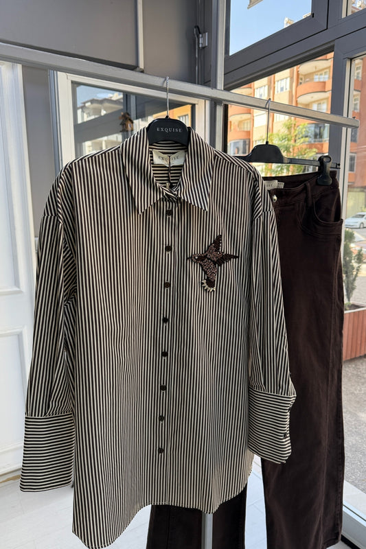 Exquise Kahve Bej Kailyn Gömlek