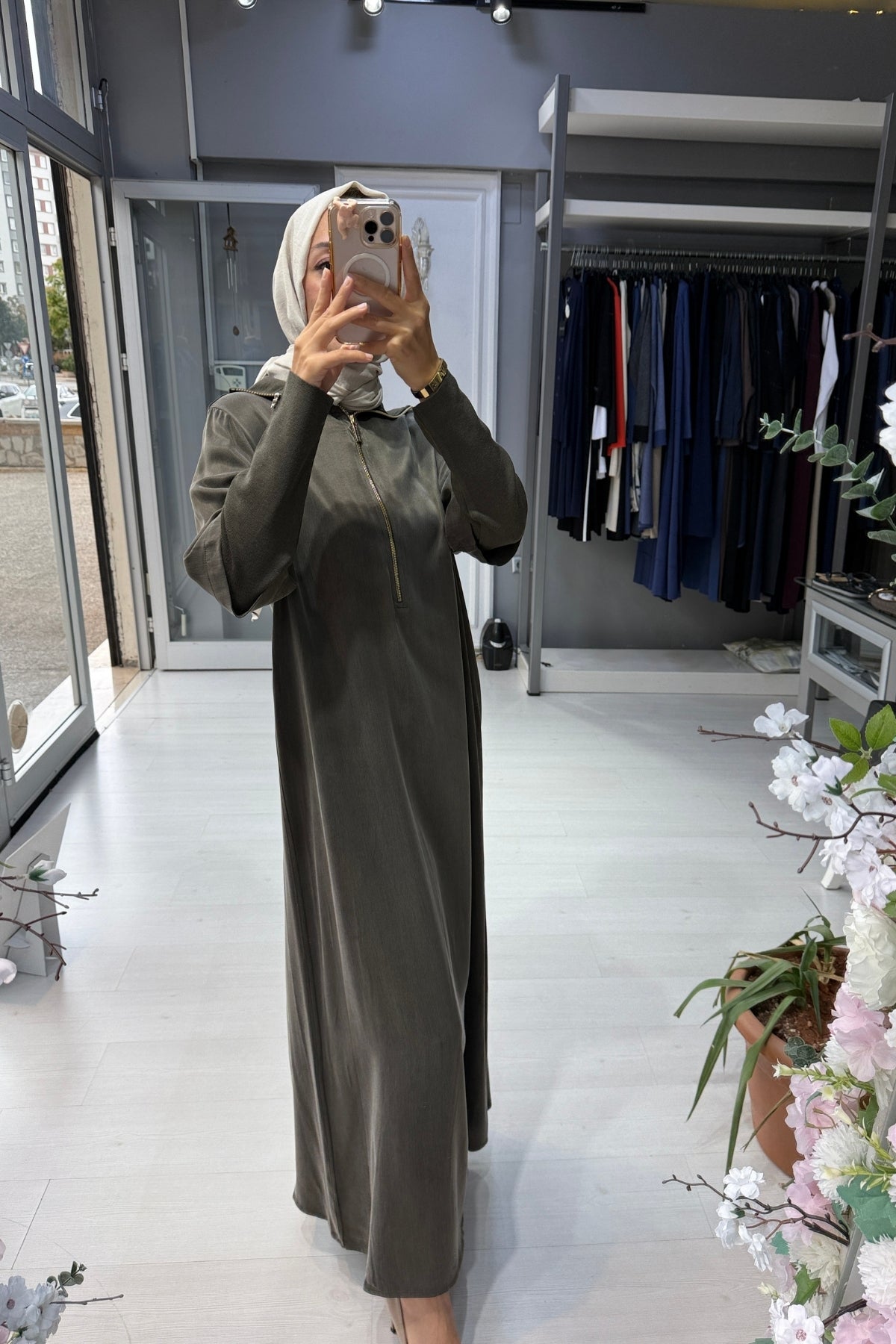 Miss Dalida Yakası Triko Cupro Elbise