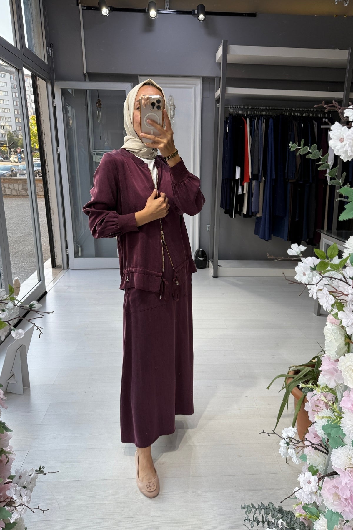 Miss Dalida Önü Fermuarlı  Cupra Ceket