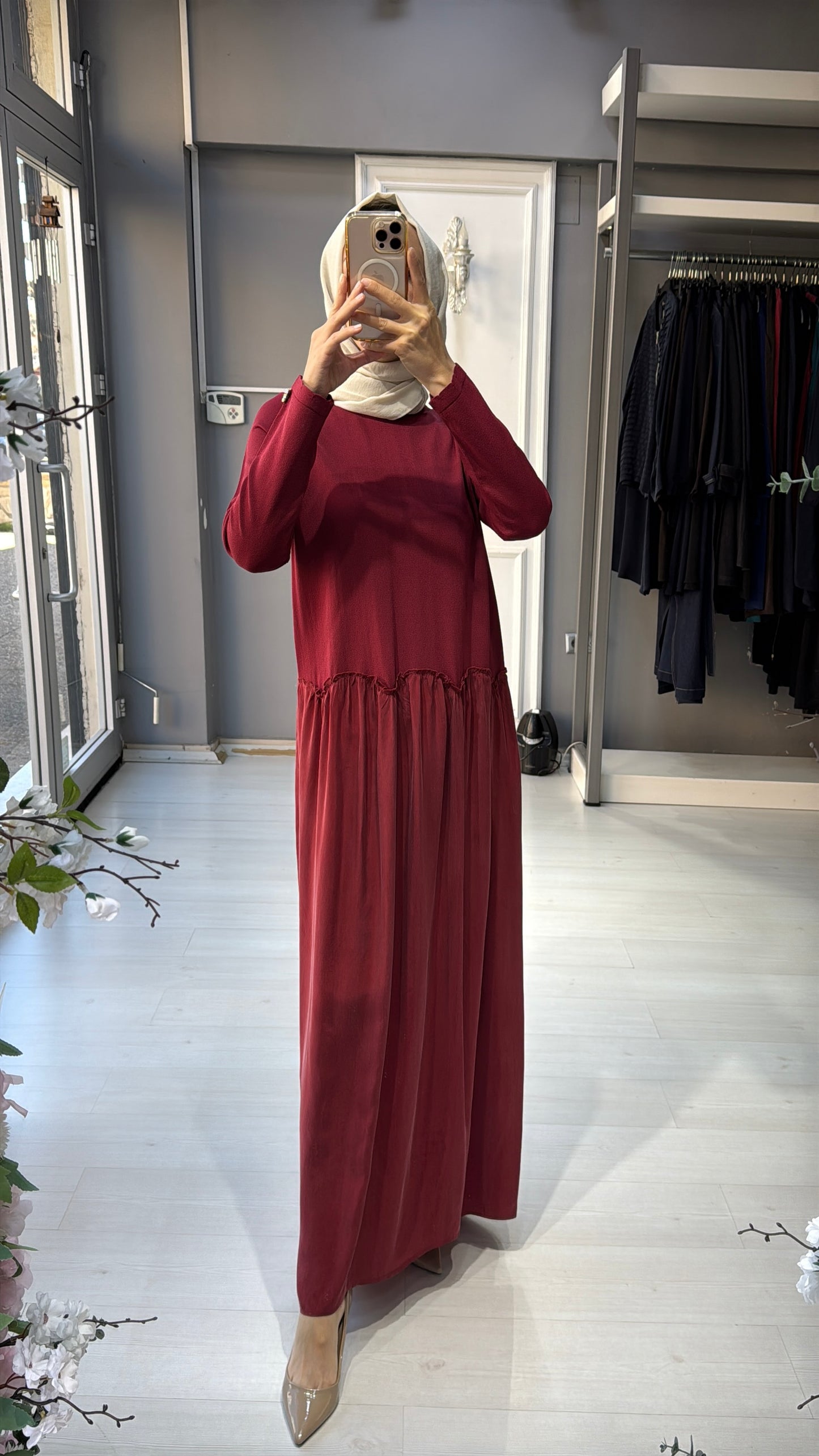 Miss Dalida Büzgü Detaylı Triko Cupro Elbise