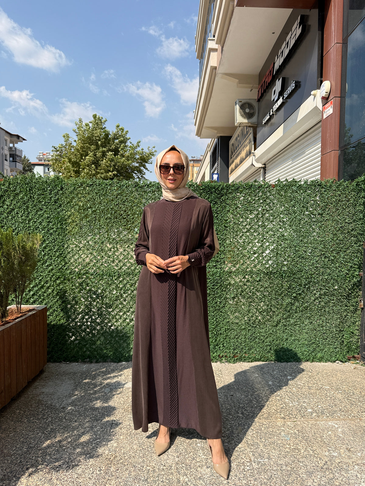 Miss Dalida 3264008 Balıksırtı Detaylı Uzun Elbise