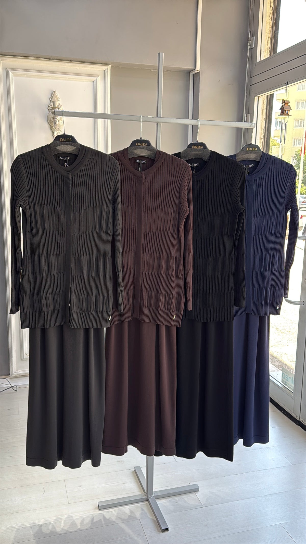 Miss Dalida 3260001 Örgü Teknikli Elbise Hırka Takım