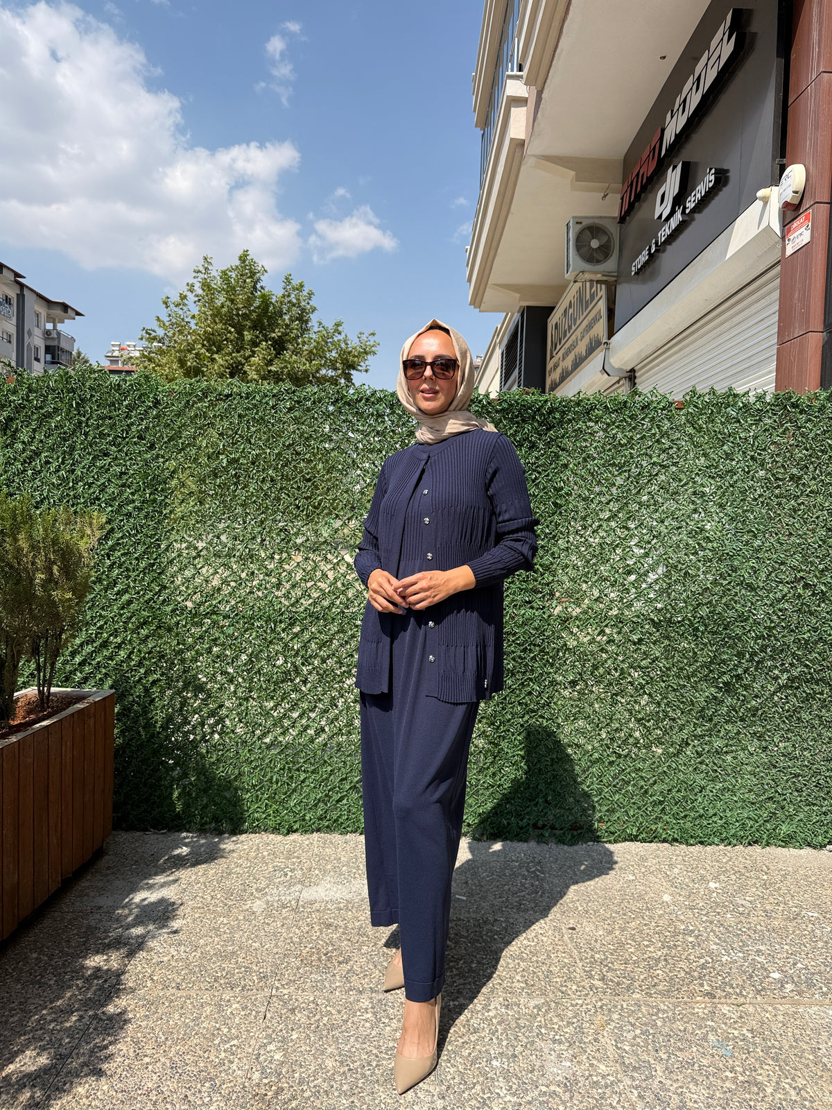 Miss Dalida 3260001 Örgü Teknikli Elbise Hırka Takım