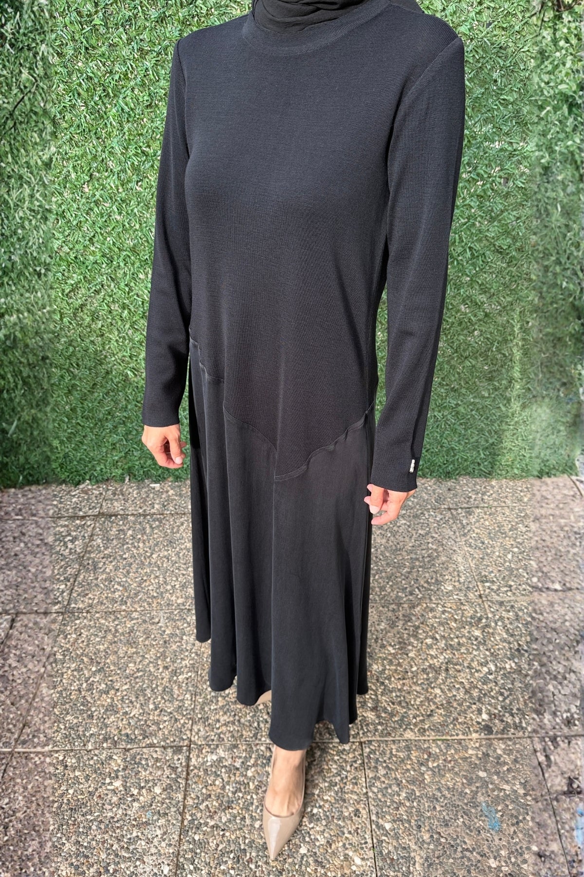 Miss Dalida Asimetrik Kesim Triko Cupro Elbise