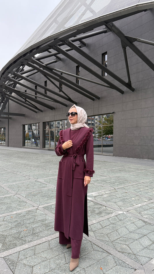 Miss Dalida Kürk Detaylı Siyah Hırka