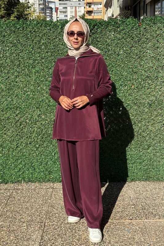 Miss Dalida Yakası Ve Kolları Triko Cupro Tunik