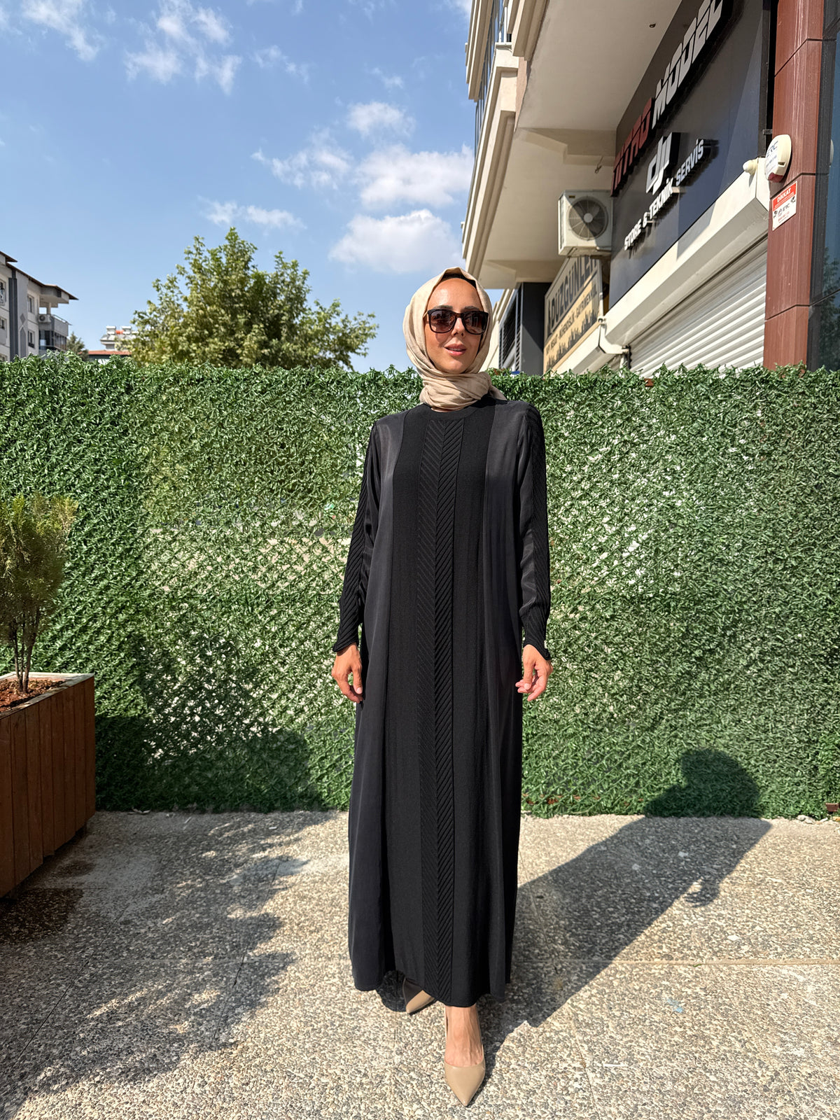 Miss Dalida 3264008 Balıksırtı Detaylı Uzun Elbise