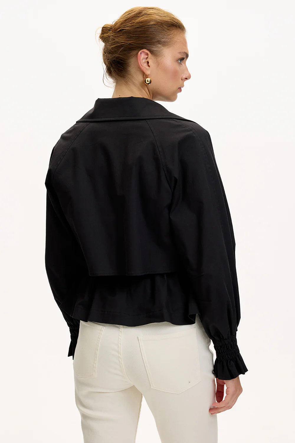 Exquise Gömlek Yaka Reglan Kol Regular Astarlı Pamuklu Ceket