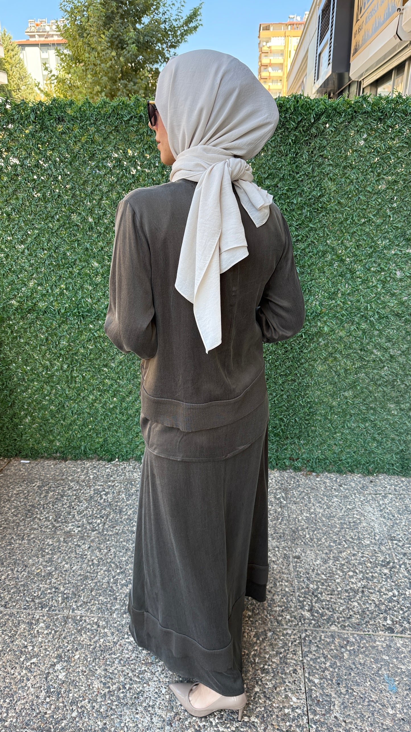 Miss Dalida Triko Bant Detaylı Cupro Etek