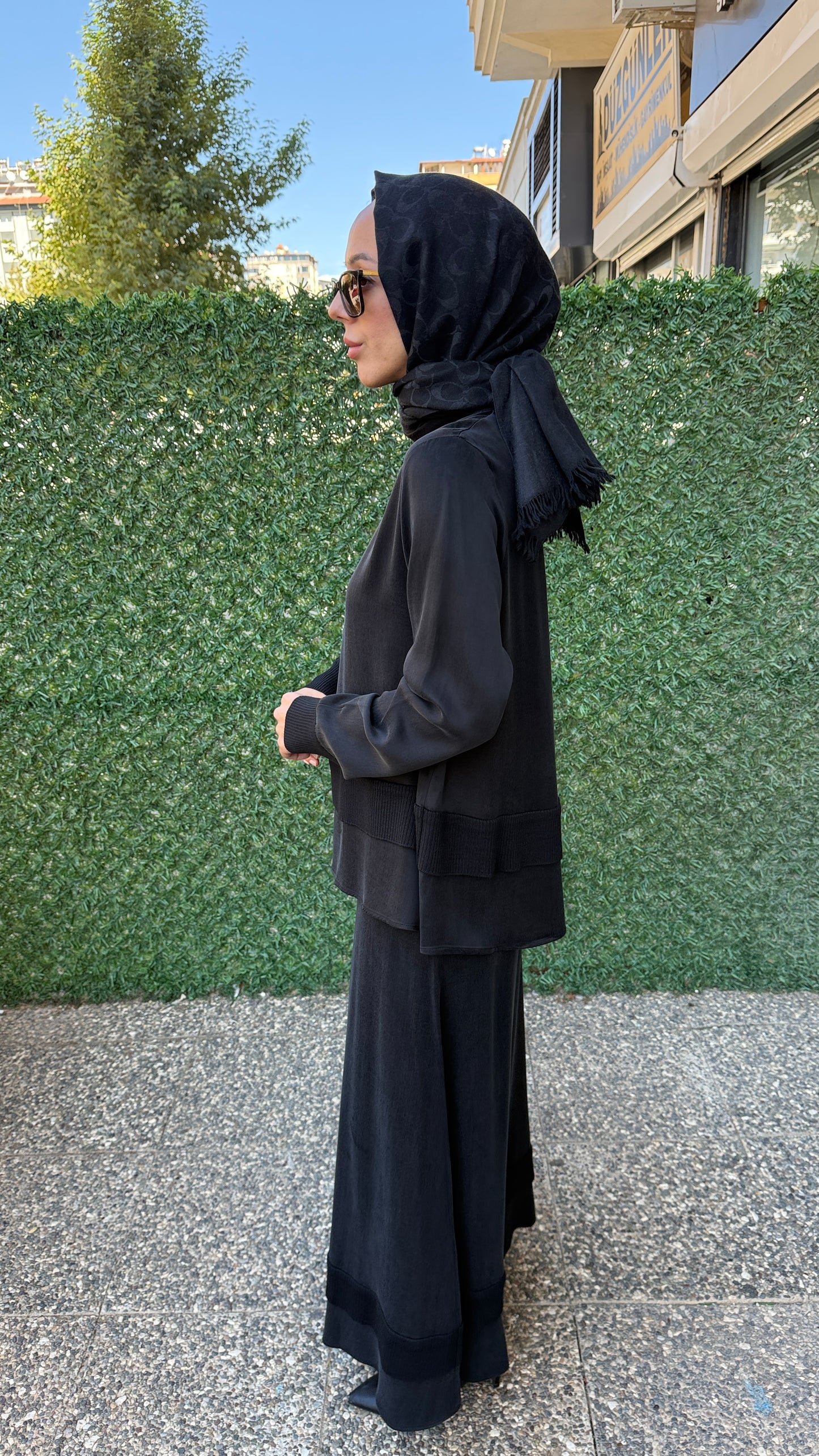 Miss Dalida Triko Bant Detaylı Cupro Etek