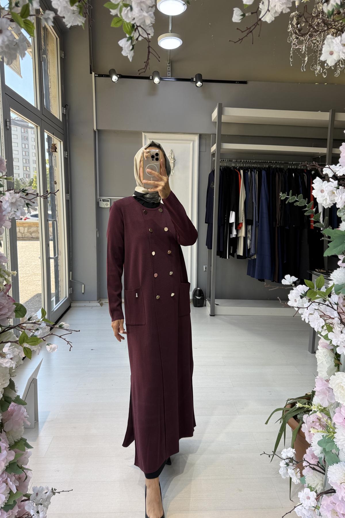 Miss Dalida Çift Düğmeli Merserize Hırka