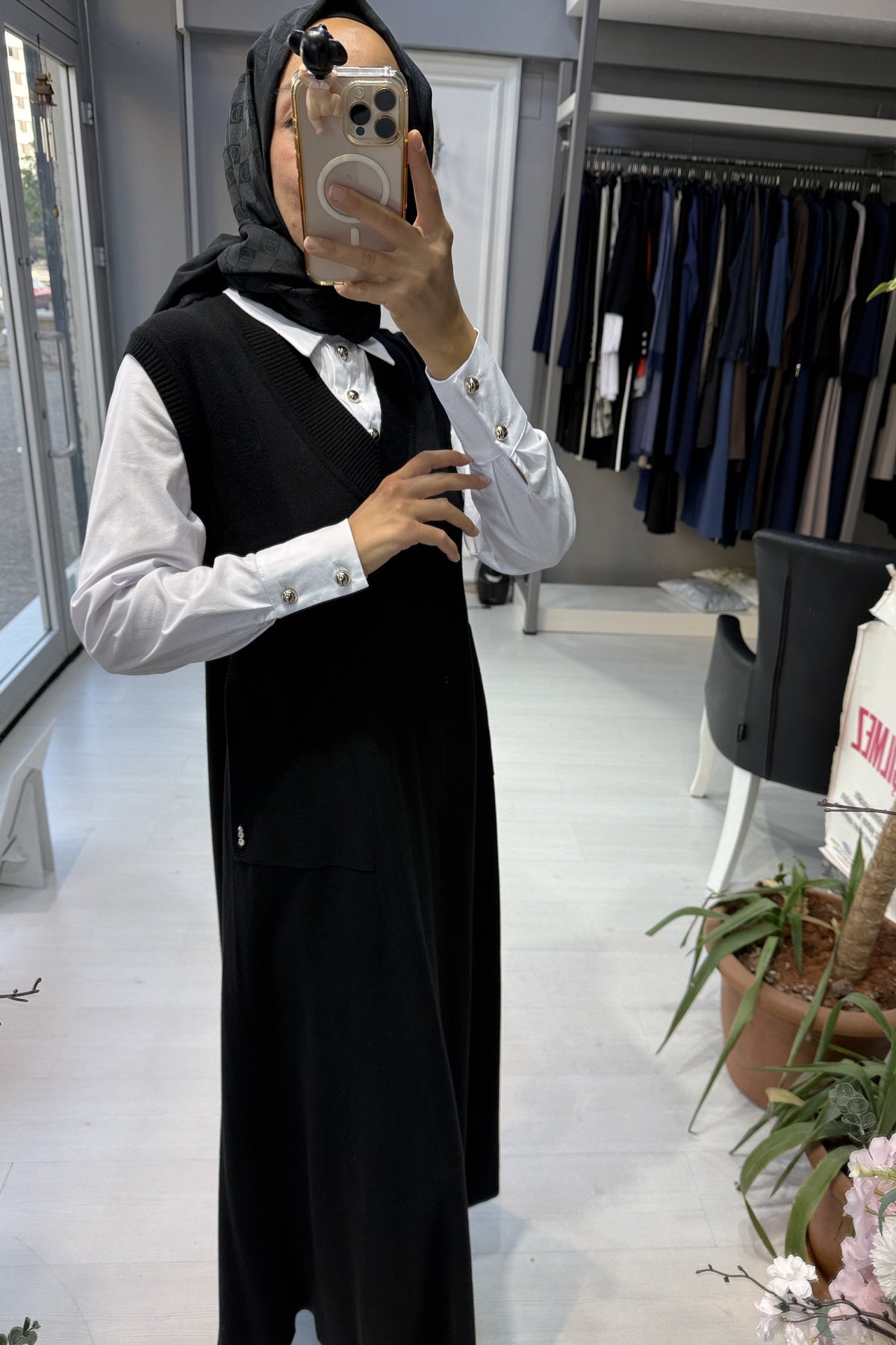 Miss Dalida Gömlek Yaka Triko Elbise