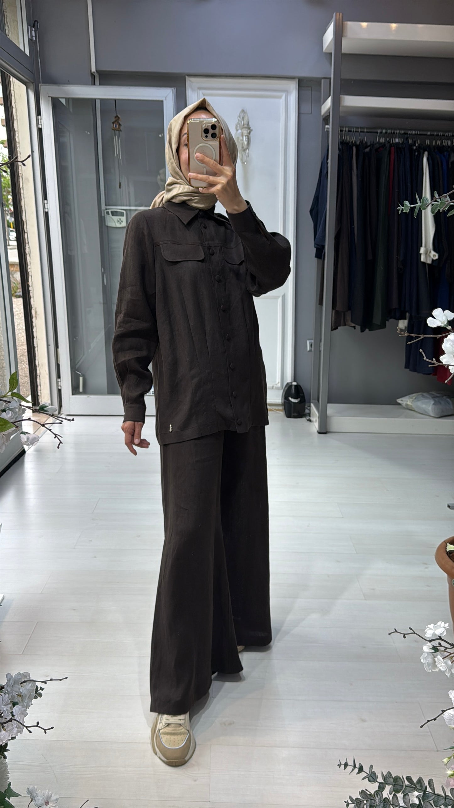 Miss Dalida 2267256 Geniş Paça Keten Pantolon