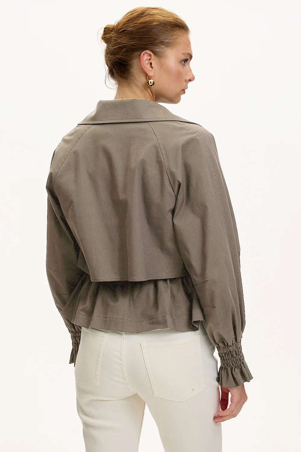 Exquise Gömlek Yaka Reglan Kol Regular Astarlı Pamuklu Ceket