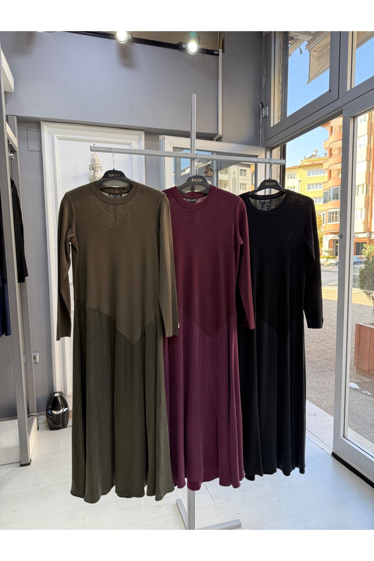 Miss Dalida Asimetrik Kesim Triko Cupro Elbise