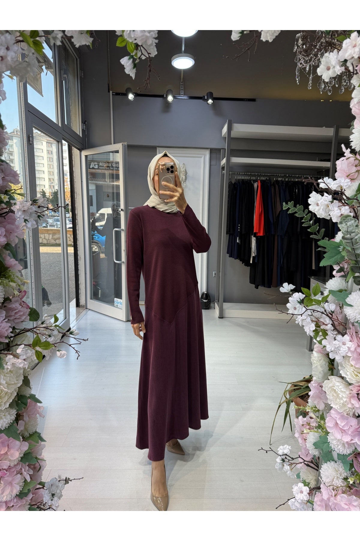 Miss Dalida Asimetrik Kesim Triko Cupro Elbise