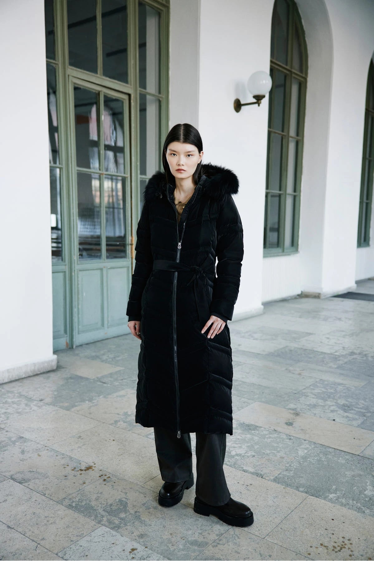 Womania-Mont-Roma Naturel Kürklü Puffer Mont