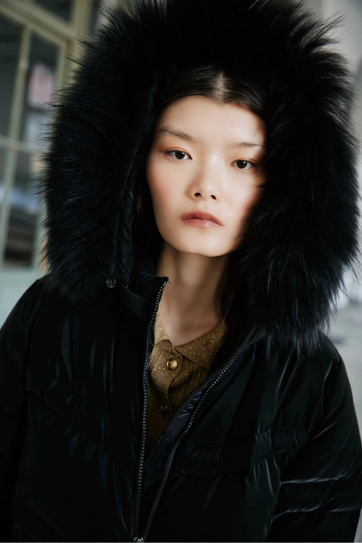 Womania-Mont-Roma Naturel Kürklü Puffer Mont