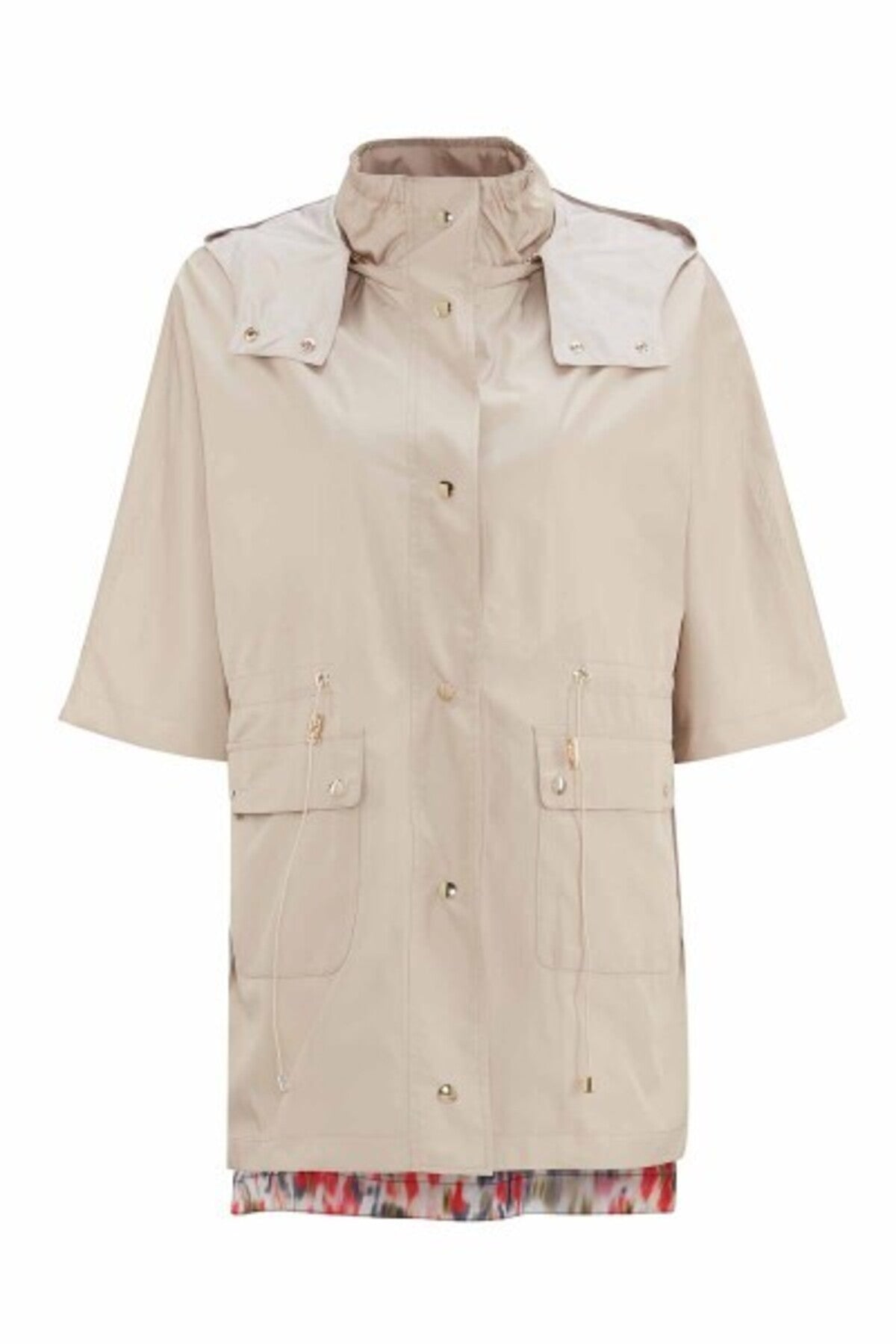 Miss Dalida Astarlı Desenli Kumaş  Yağmurluk